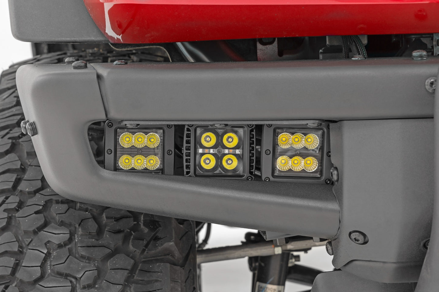 Rough Country - TRIPLE LED FOG LIGHT KIT FORD BRONCO (2021-2022)