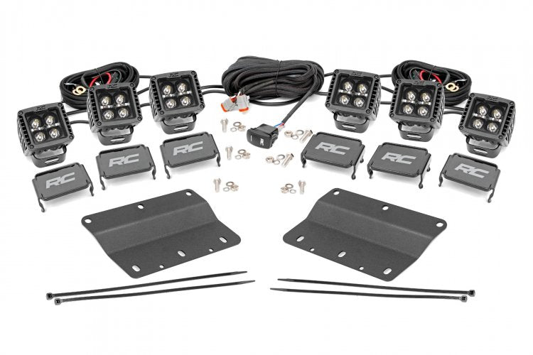 Rough Country - TRIPLE LED FOG LIGHT KIT FORD BRONCO (2021-2022)