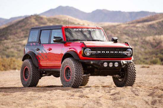 ZONE OFFROAD 4” ADVENTURE SERIES LIFT KIT 2021 FORD BRONCO 4DR (BASE SHOCK PACKAGE MODELS ONLY)