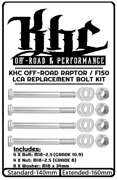 KHC Off-Road Raptor / F150 Lower Control Arm Replacement Bolt Kit