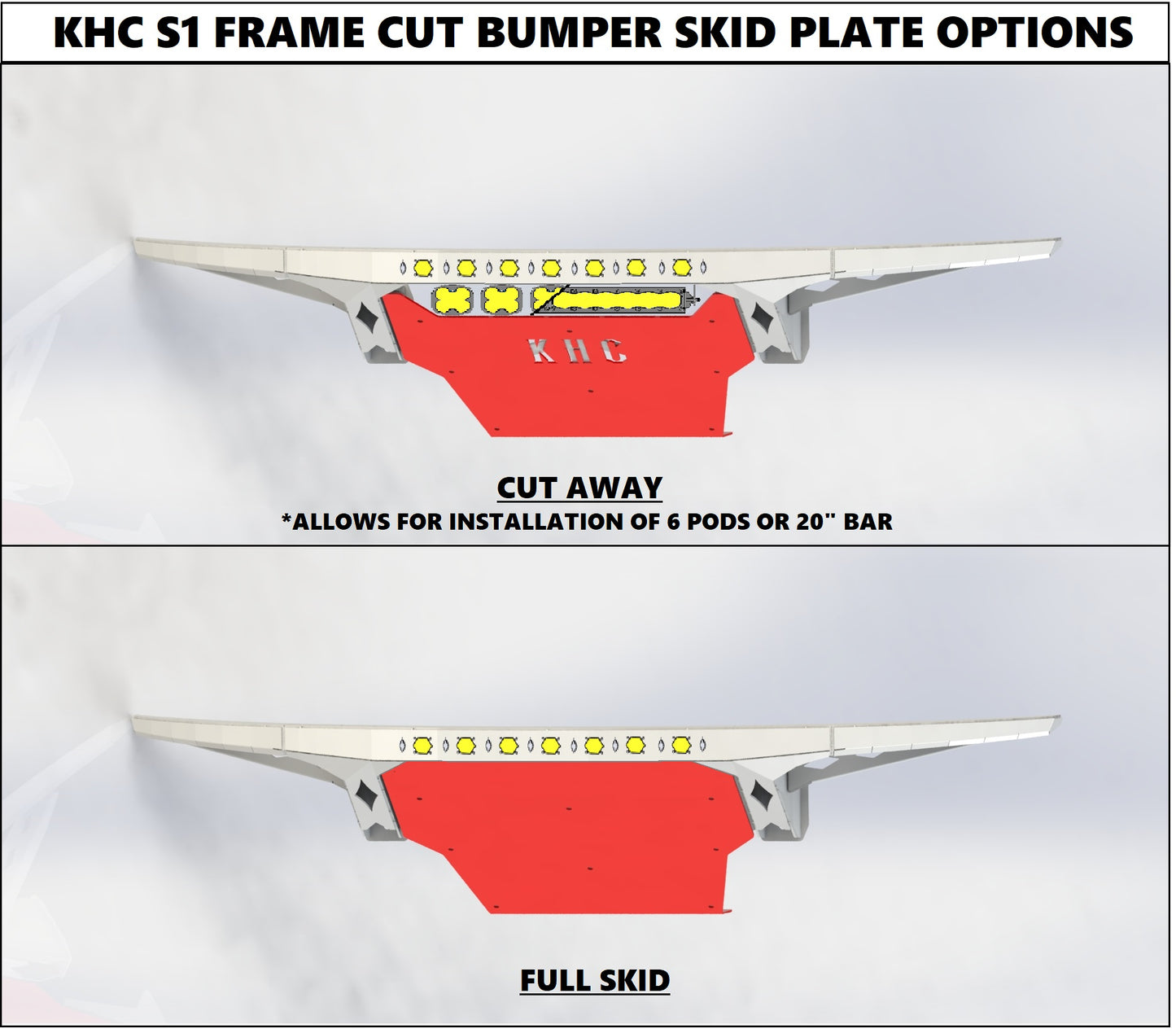 KHC Off-Road Frame Cut Bumper - Gen 1 Ford Raptor & Gen 12 F150