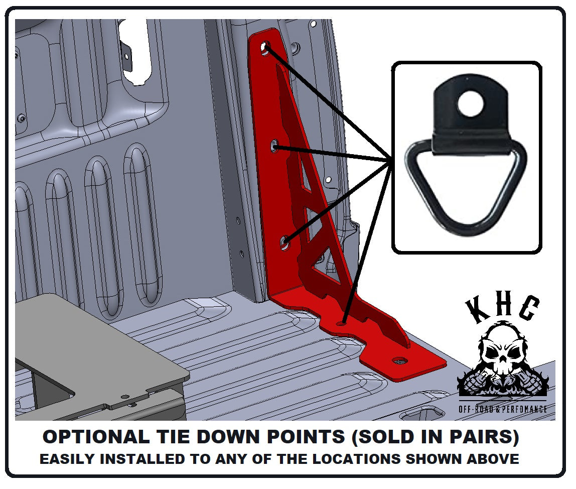 KHC Ford Raptor/F150  Bolt in bed supports "Tailgater Edition"