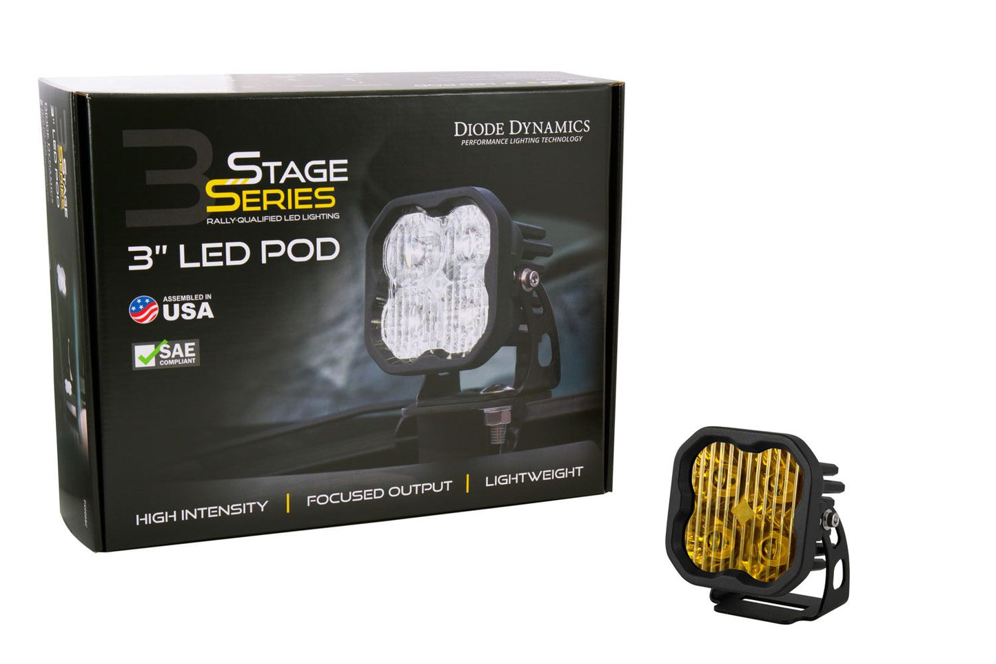 Diode Dynamics - Stage Series 3" SAE/DOT Amber LED Pod (single)