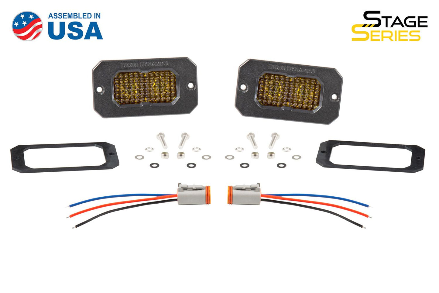 Diode Dynamics - Stage Series 2" Yellow Flush Mount LED Pod