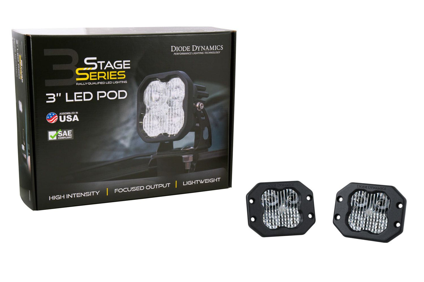 Diode Dynamics - Stage Series 3" SAE/DOT White Flush LED Pod (pair)