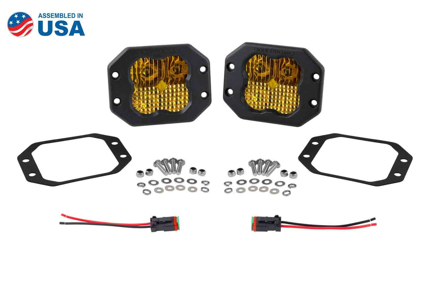 Diode Dynamics - Stage Series 3" SAE/DOT Amber Flush LED Pod (pair)