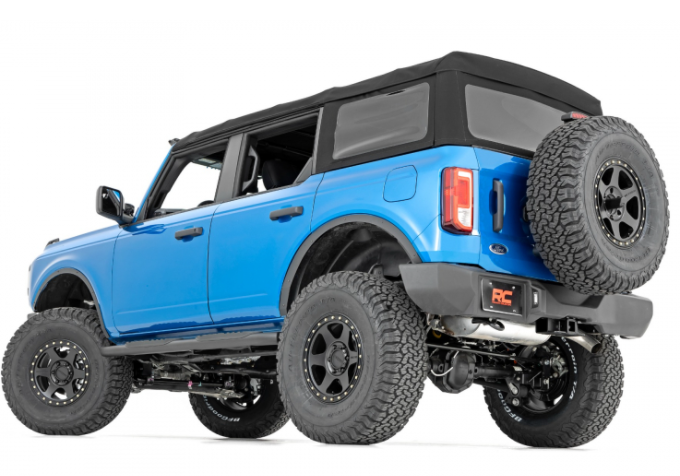 Rough Country - OVAL NERF STEP | 4-DOOR | BLACK | FORD BRONCO (2021-2022)