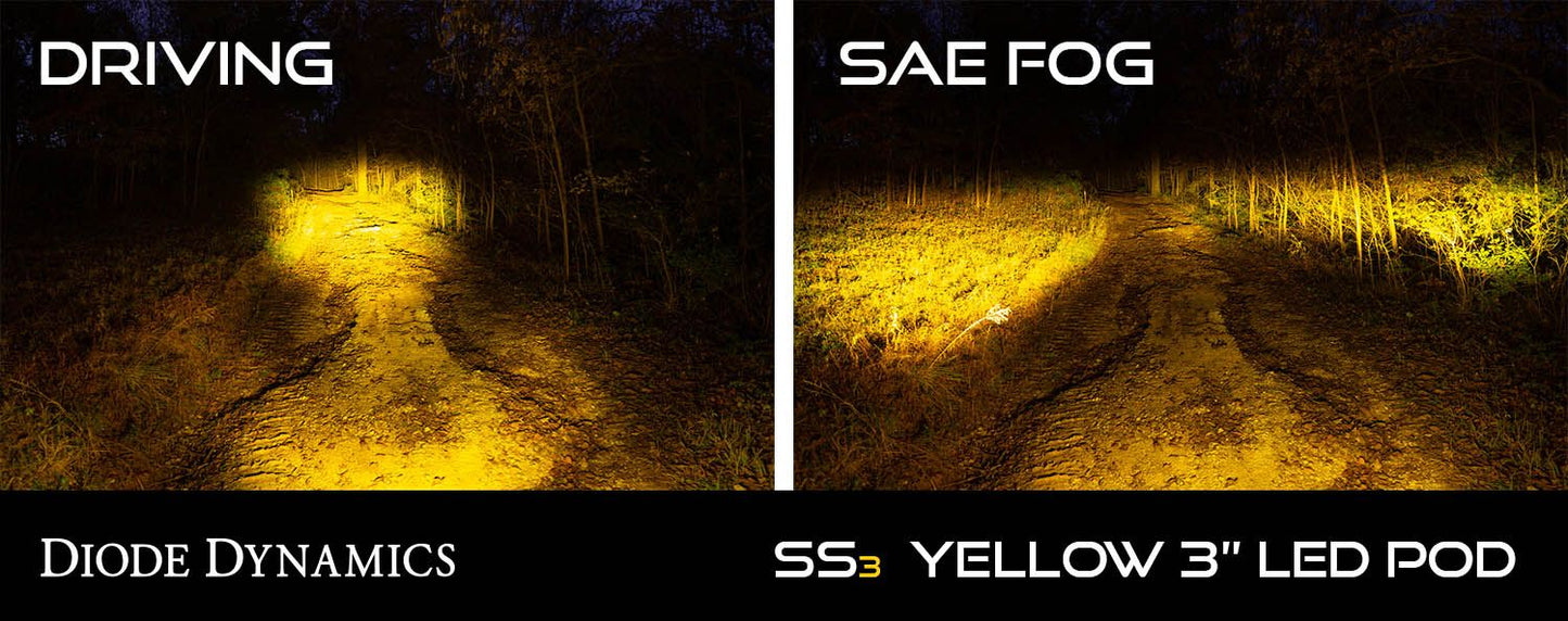 Diode Dynamics - Stage Series 3" SAE/DOT Amber LED Pod (single)
