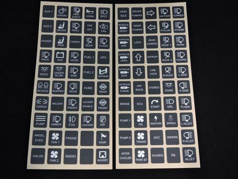 Vertical Switch Legends For S8100 Systems