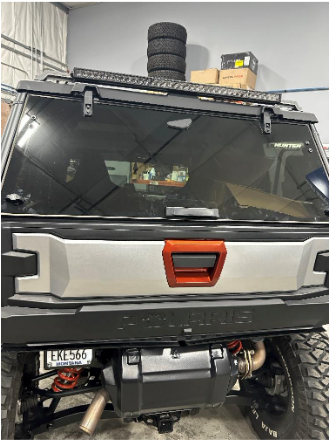 Rear window handle
