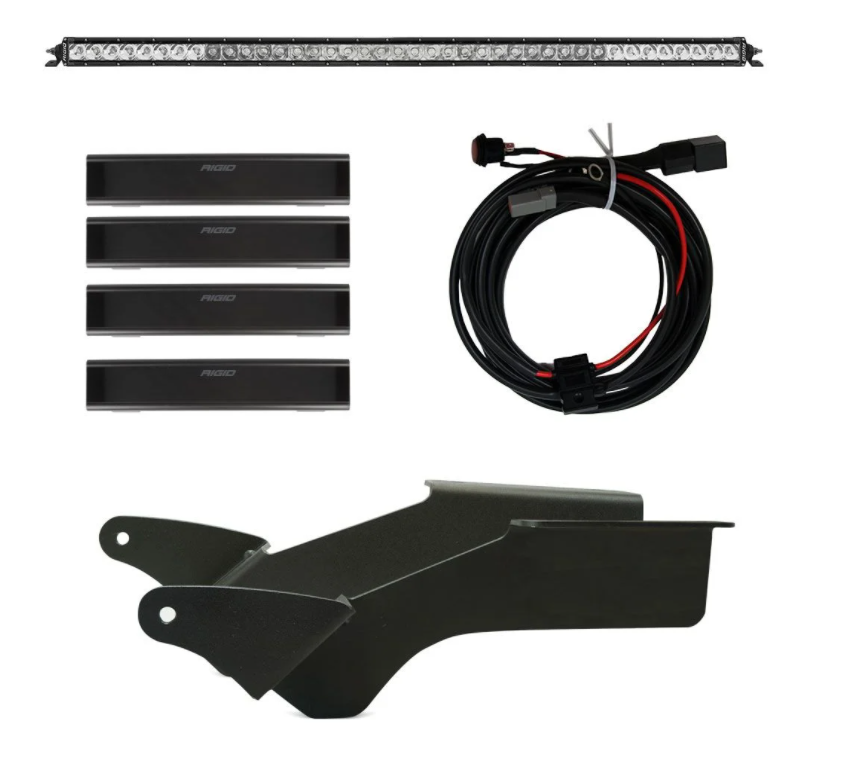 Rigid Industries - 2021 Bronco Roof Rack Light Kit with a SR Spot/Flood Combo Bar Included