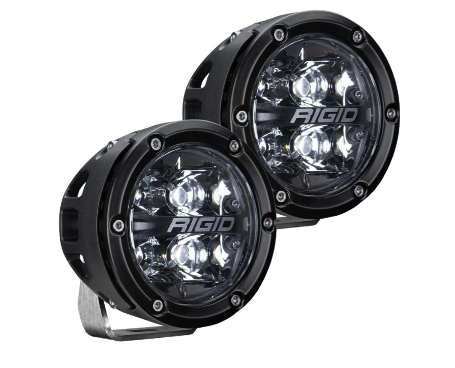 Rigid Industries - 2021 Bronco A-Pillar Light Kit with a set of 360 Spot and a set 360 Drive Lights