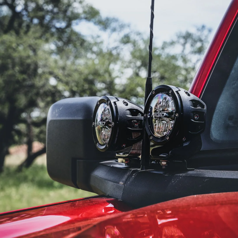 Rigid Industries - 2021 Bronco A-Pillar Light Kit with a set of 360 Spot and a set 360 Drive Lights