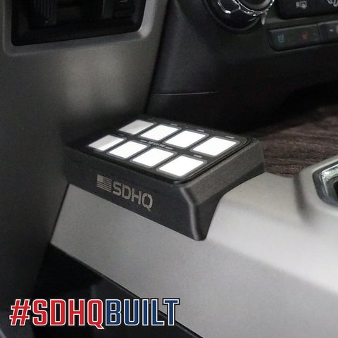 SDHQ Off Road '17-20 Ford Raptor SDHQ Built Switch Pros SP-9100 Flow Through Center Console Keypad Mount
