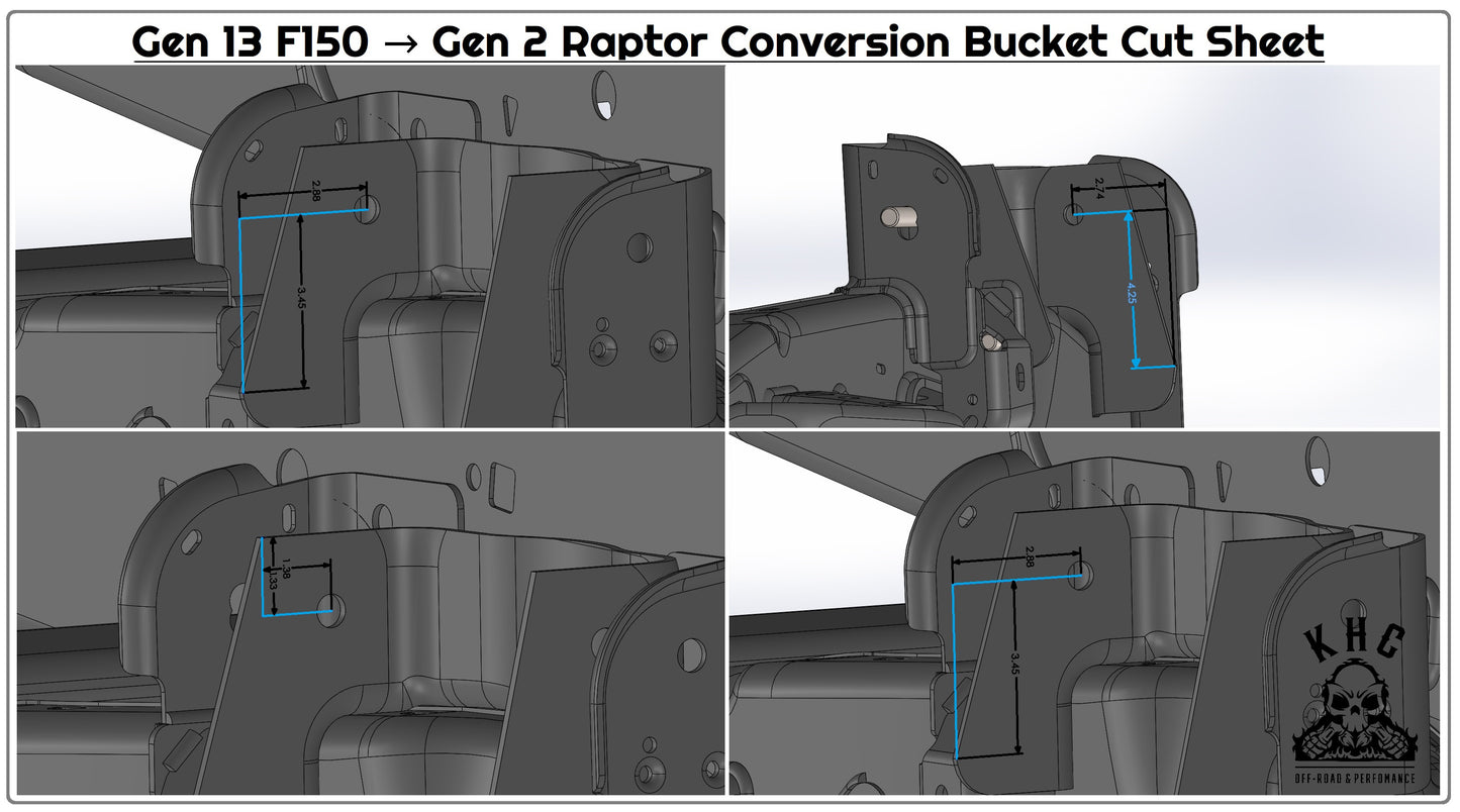 13TH GEN F150 (15'-20') → GEN 2 RAPTOR COIL OVER CONVERSION BUCKETS