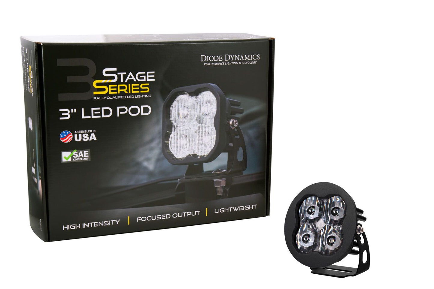 Diode Dynamics - Stage Series 3" SAE/DOT White Round LED Pod (single)
