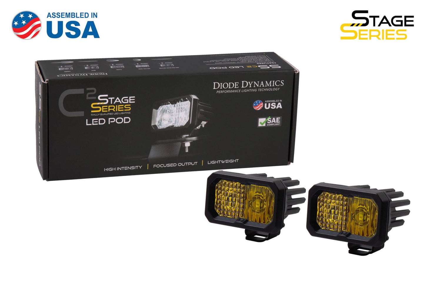 Diode Dynamics - Stage Series 2" Yellow Standard LED Pod