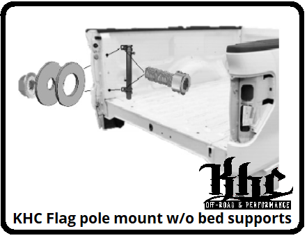 KHC Off-Road Bolt In Bed Mounted Flag / Antenna Holder – Krazy