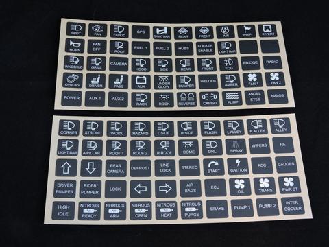 Horizontal Switch Legends For S8100 System