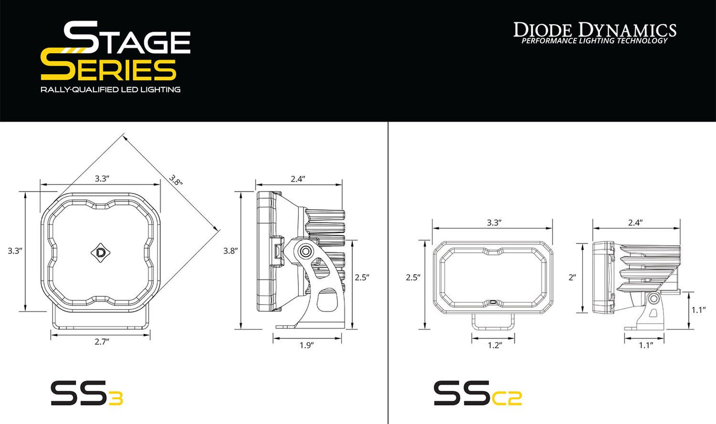 Stage Series Backlit Ditch Light Kit for 2018-2022 Subaru Crosstrek