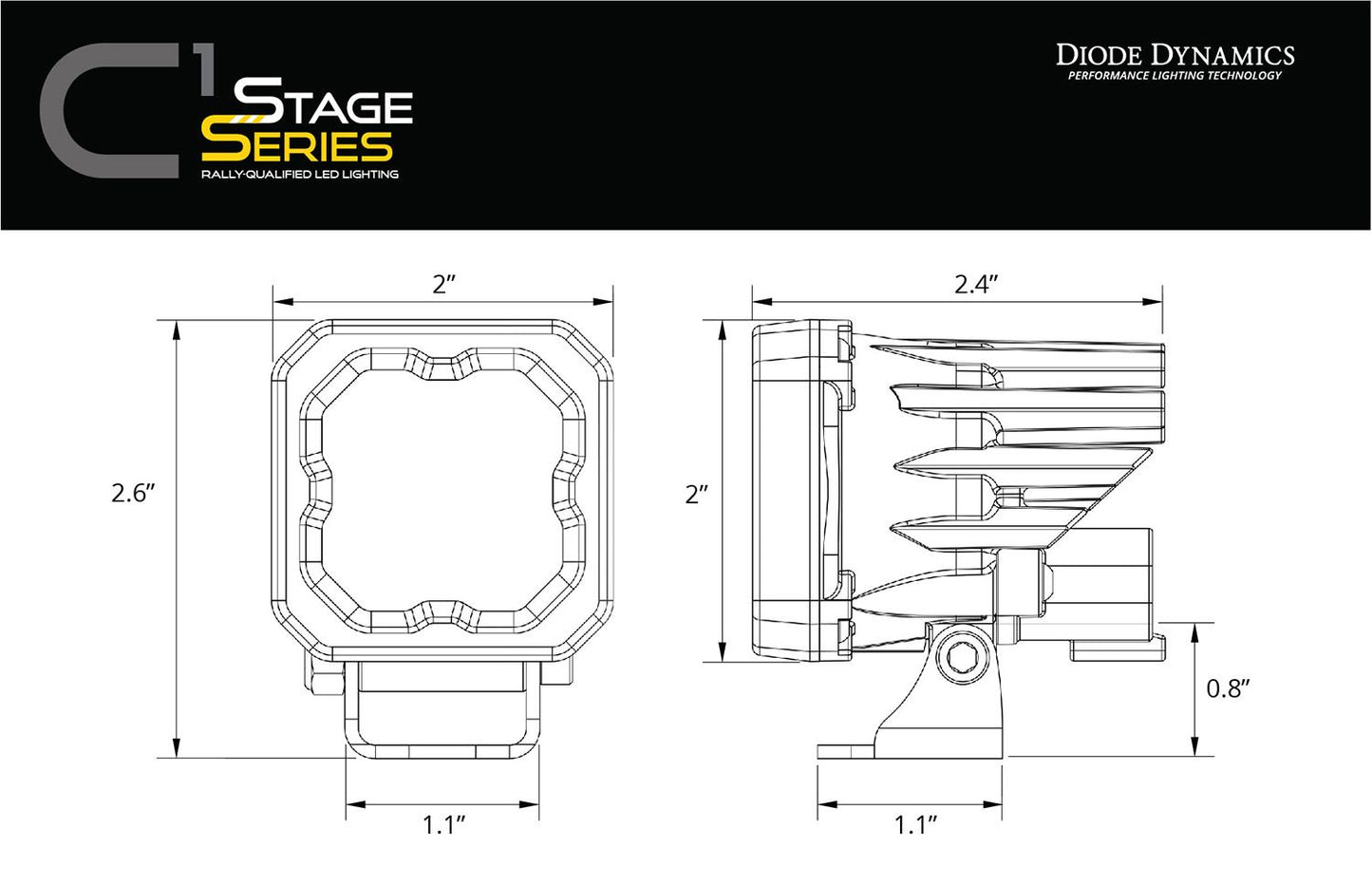 Diode Dynamics - Stage Series C1 Standard LED Pod